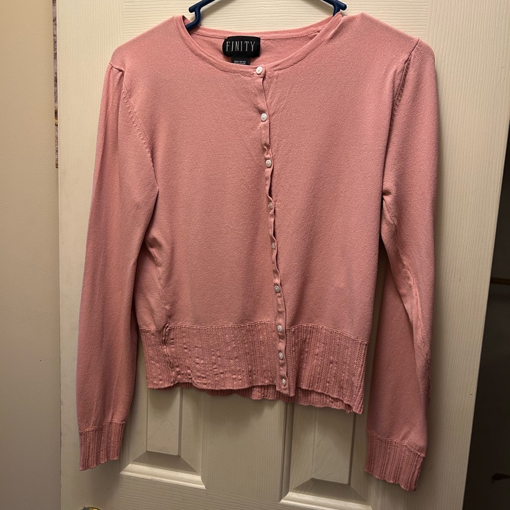 Finity Blush Pink Cardigan Sweater